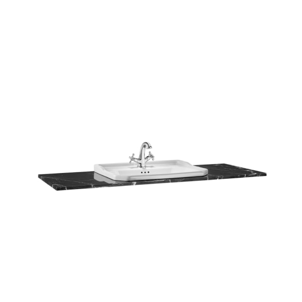Roca RA857142421 Carmen Marble countertop for base unit,Black