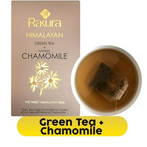 Rakura Himalayan Green Tea Chamomile 25 Tea Bags