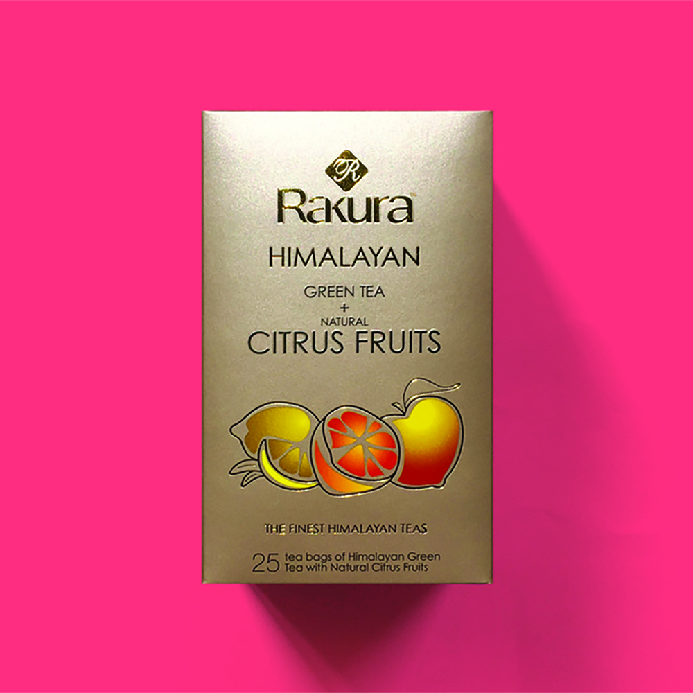 Rakura Himalayan Green Tea + Citrus Fruits 25 Tea Bags