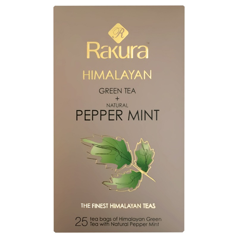 Rakura Himalayan Green Tea Peppermint 25 Teabags