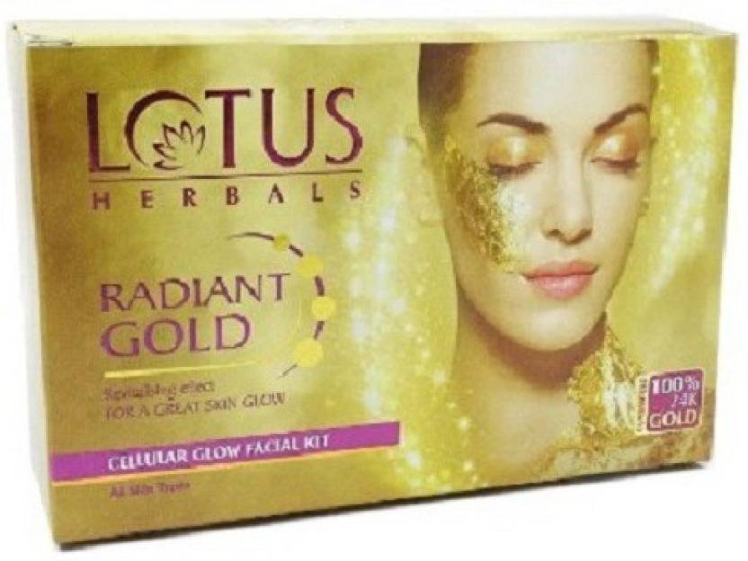 Lotus Herbal Radiant Gold Cellular Glow 1 Facial Kit