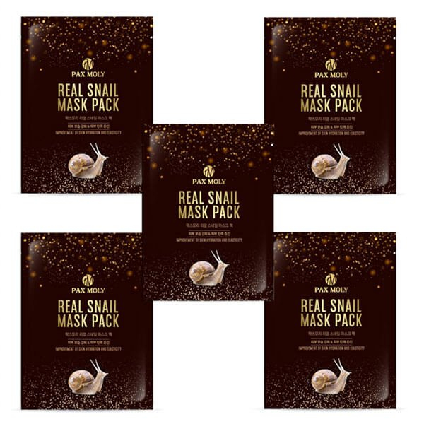 Pax Moly Korea Real Snail Mask Pack – 5 Sheet Set