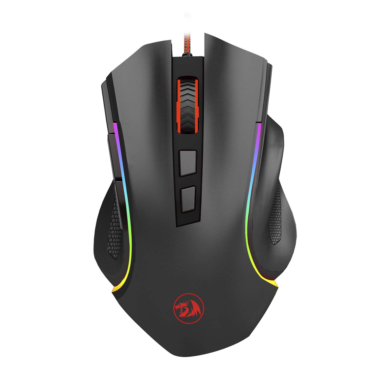 Redragon Griffin M607 Wired USB Gaming Mouse with 7 Programmable Buttons / 7200 DPI/RGB Lighting for Windows/Mac PC