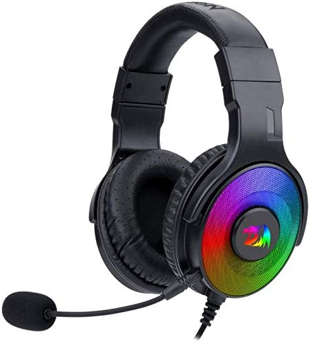Redragon H350 Pandora RGB Wired Gaming Headset - 7.1, Dynamic RGB Backlight - Stereo Surround-Sound - 50MM Drivers - Detachable Microphone, Over-Ear Headphones Works for PC/PS4/XBOX One/NS