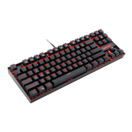 Redragon Kumara K552 Rainbow LED Backlit TKL Ten Key-Less Mechanical Wired Gaming Keyboard Without Numlock Keys Red Switch