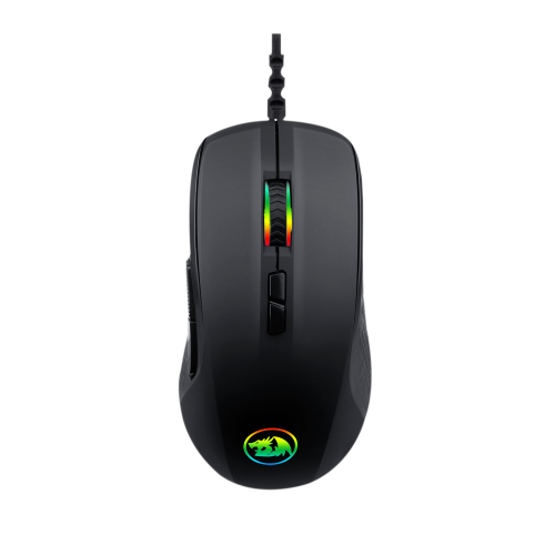 Redragon M718-RGB Optical Gaming Mouse RGB LED Backlit Wired MMO PC Gaming Mouse, Ambidextrous High-Precision Programmable Computer Mouse with 5 RGB Backlight Modes up to 10000 DPI via Software