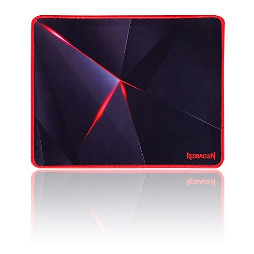 Redragon P012 Mouse Pad with Stitched Edges, Premium-Textured Mouse Mat, Non-Slip Rubber Base Mousepad for Laptop, Computer & Pc, 12.8 X10 X0.11 Inches