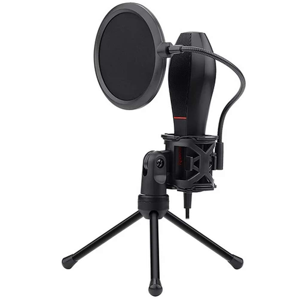 Redragon Quasar GM200 Omnidirectional USB Condenser Microphone with Tripod & Pop Filter