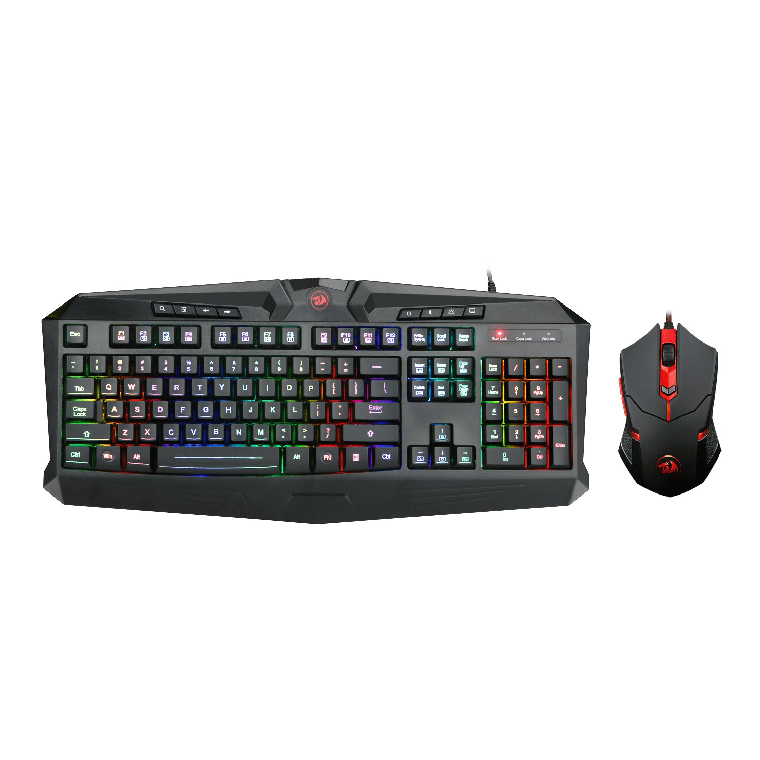 Redragon S101-5 Gaming Keyboard Mouse Combo K503 Rgb + M601(3212)rgb
