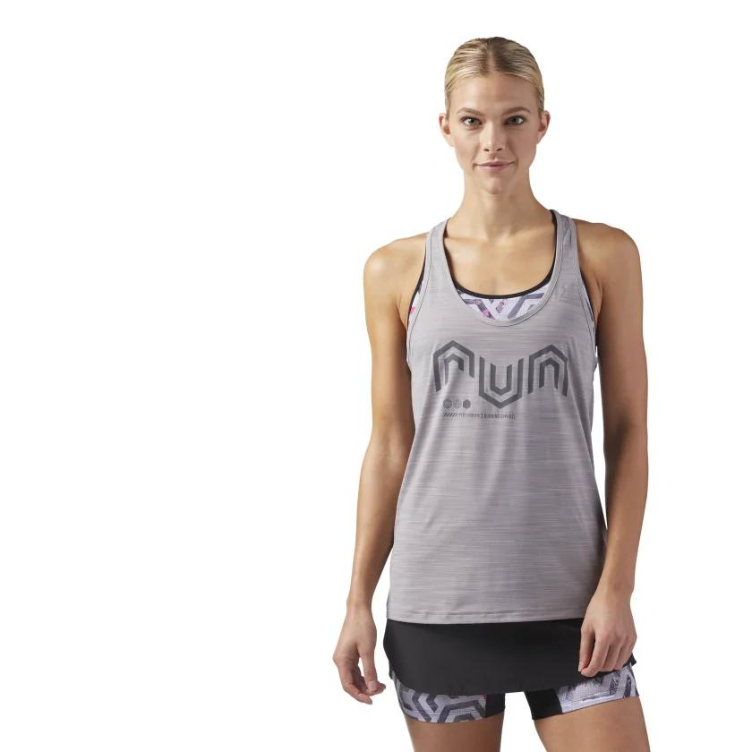 Reebok Grey Tank Top With Activchill Cooling Technology For Women - CE4521