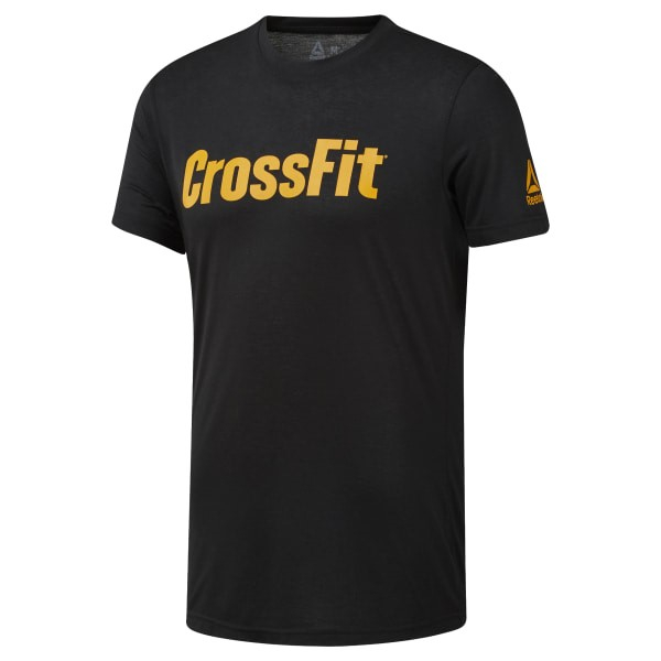 Reebok Crossfit Speedwick F.E.F. Graphic Black/Yellow T-Shirt Men DT2772