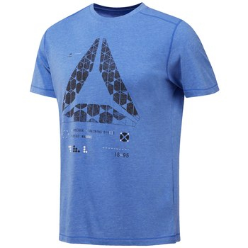 Reebok Speedwick Graphic Blue Tee Men CF8038