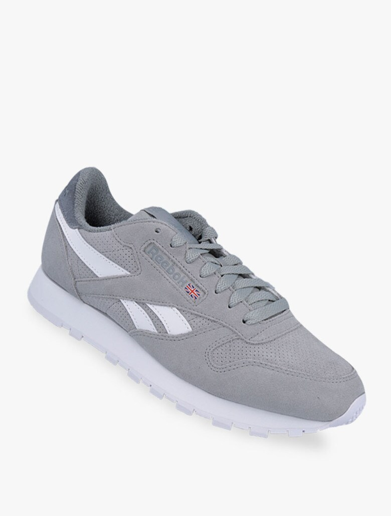 Reebok Classic Leather Sneakers Grey/White Shoes Men N7105
