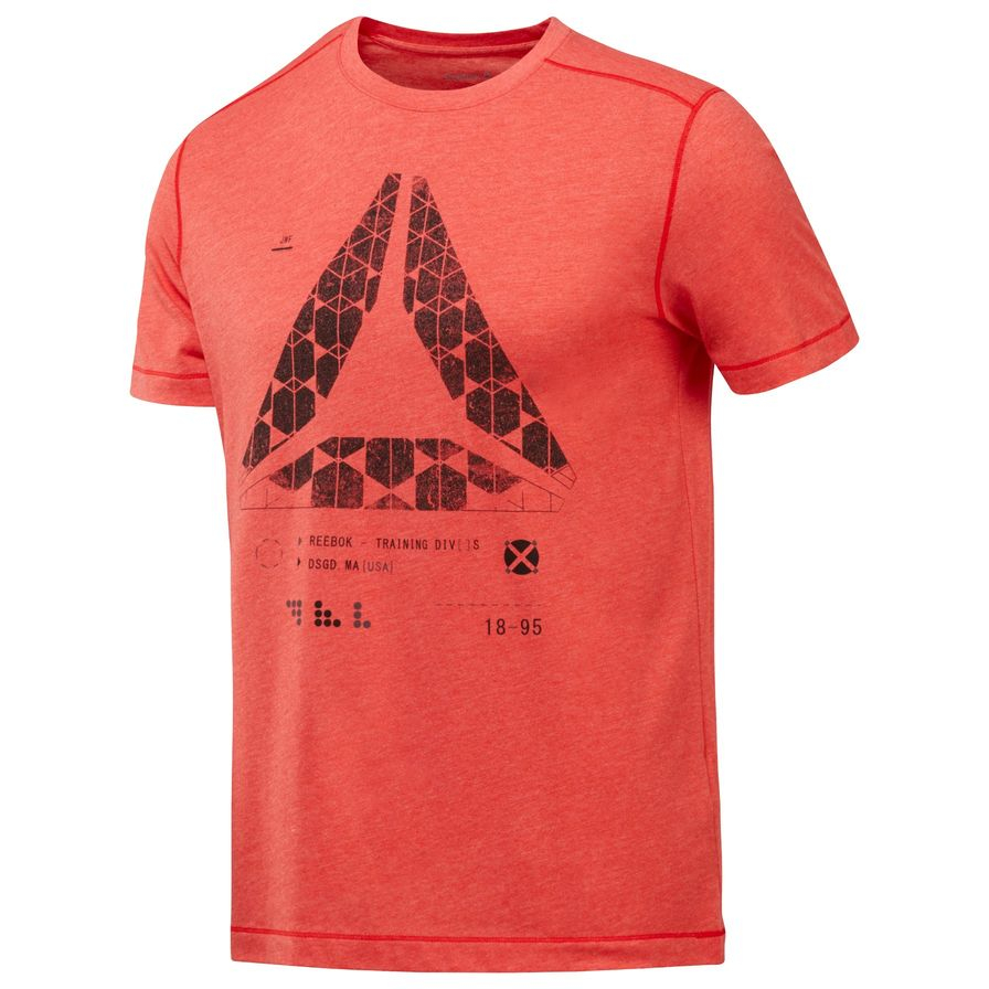 Reebok Speedwick Graphic Red Tee Men CF3736