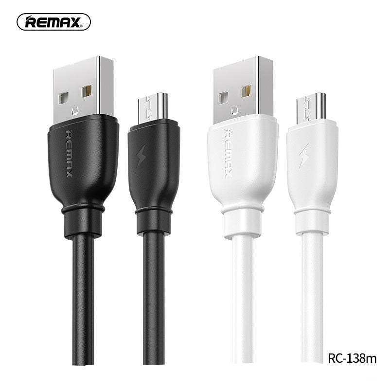 Remax RC-138m Suji Pro Data Cable| 2.4A Fast Charging | Tangle Free |Durable And Tough | Fireproof 