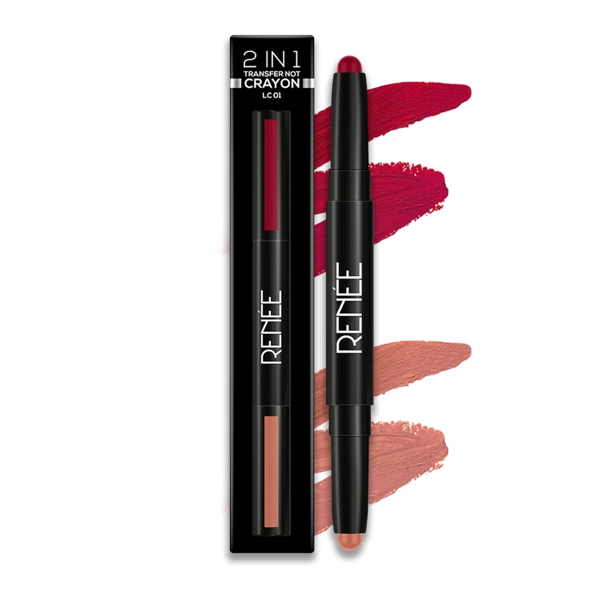 Renee 2 In 1 Lip Color Transfer Not Crayon Lc 02 Matte Lip Color - 4gm