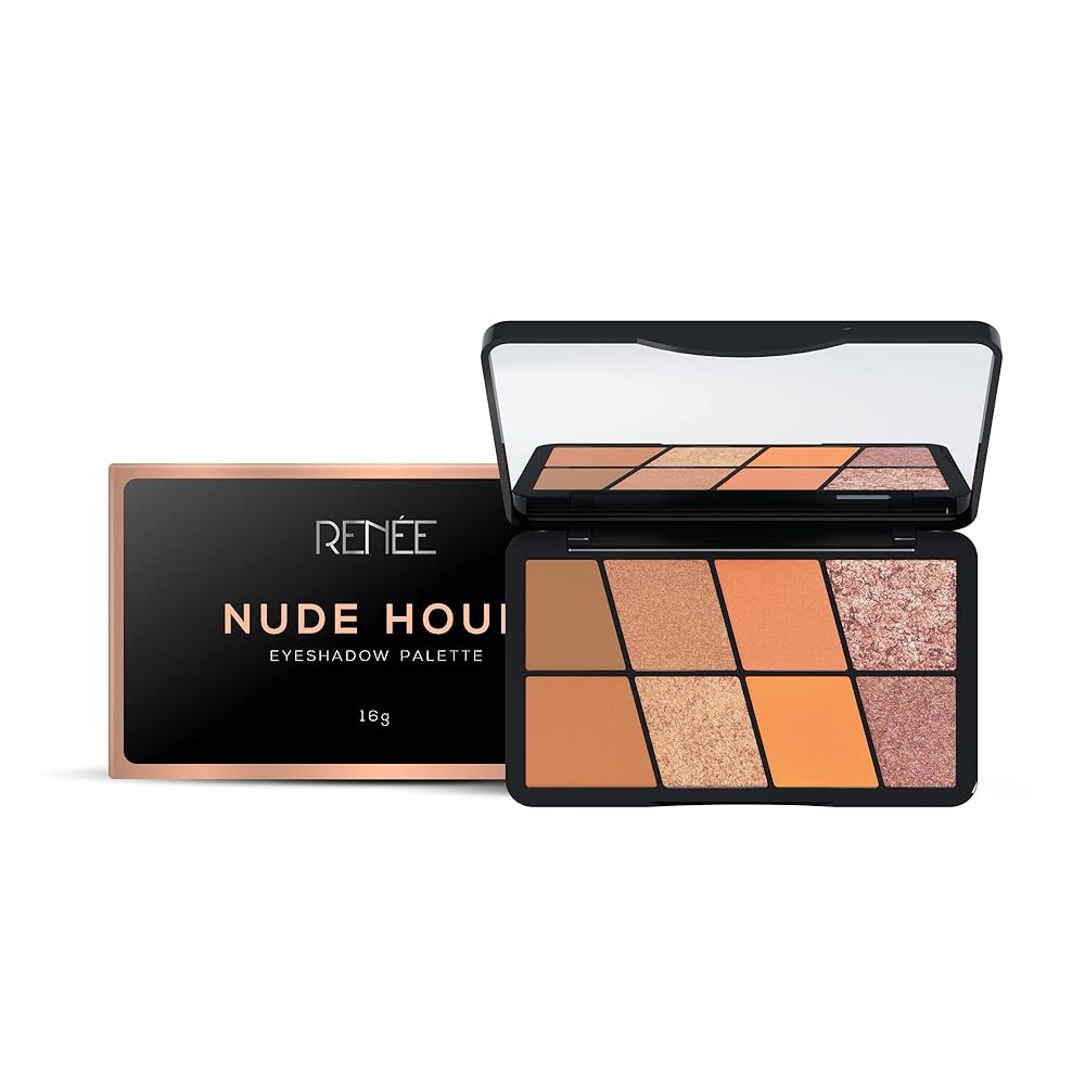 Renee Eye Shadow Nude Hour Palette 15gm|Long Lasting High Pigmented Multicolor Eye Makeup with Mattes & Shimmers