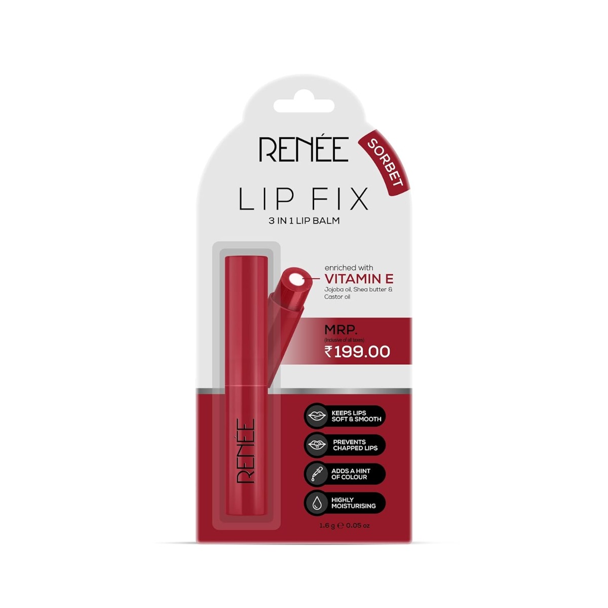 Renee Lip Fix Lip Balm 01 Sorbet - 1.6 Gm