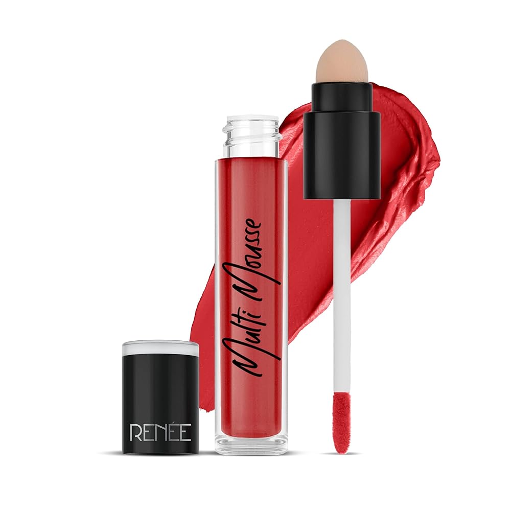 Renee Multi Mousse Cherry Souffle 5ml|For Lips, Cheeks & Eyes Matte Finish