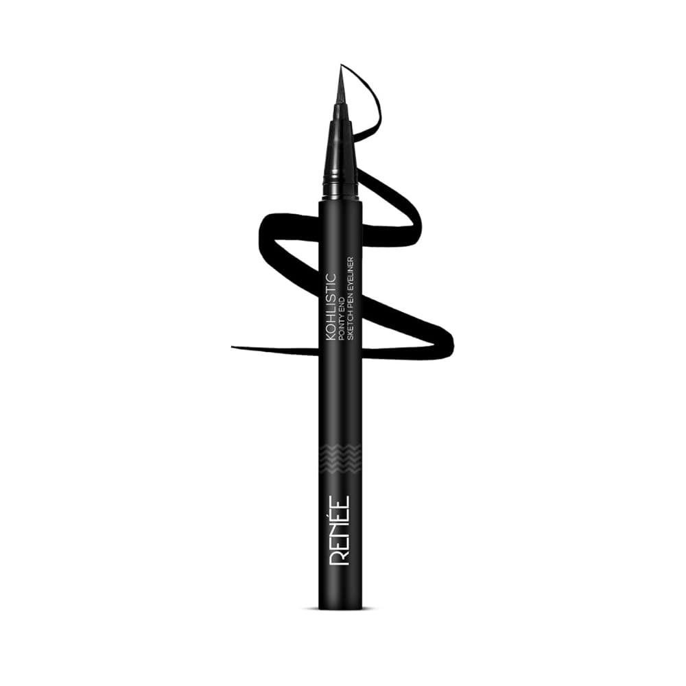 Renee Eyeliner Pointy End Sketch Pen Black 1.5ml| Matte, Smudge Proof Water Resistant