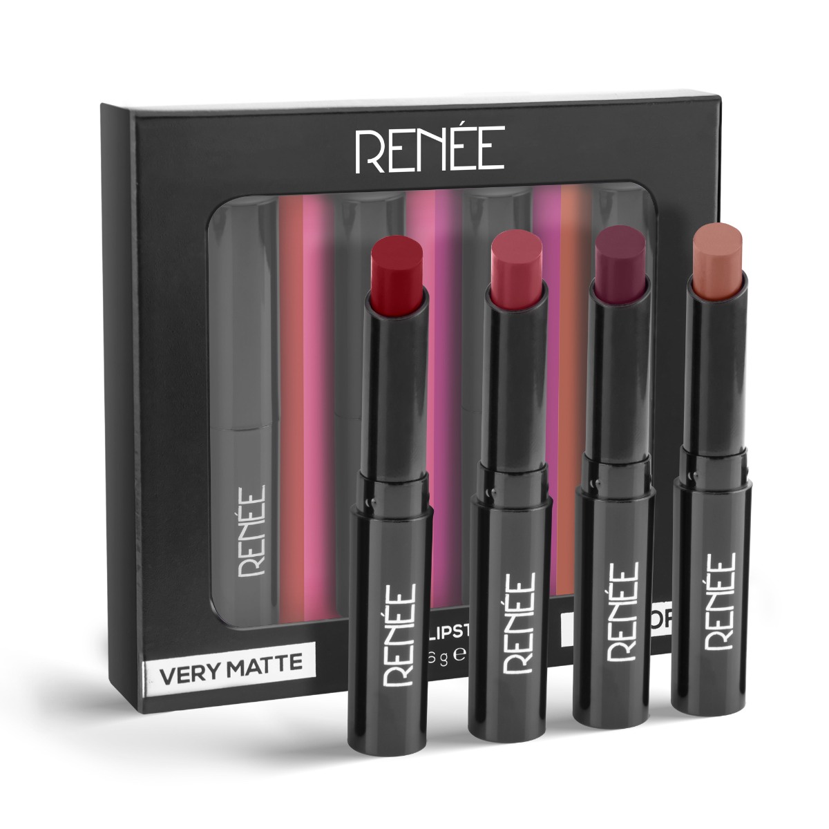 Renee Very Matte Pack Of 4 Matte Lipsticks - 1.6gm Each