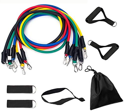 Resistance Band Toning Tube With Door Anchor For Home Workout (15- 50 lbs)