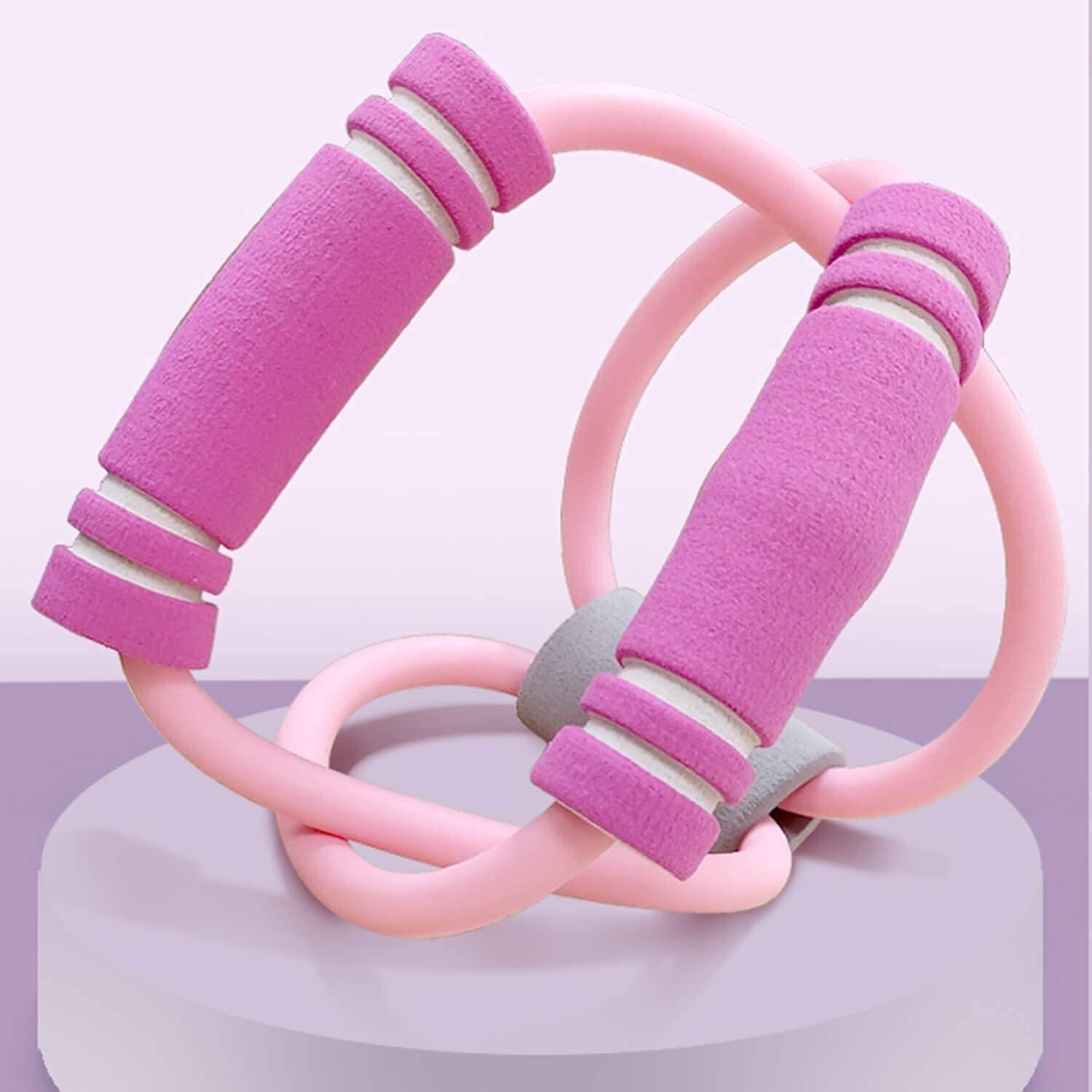 Resistance Bands for Women Figure 8 Shape Workout Bands Resistance Fitness Elastic Bands for Training Pull Up Bands with Soft Foam Handles ( Colors may Vary)