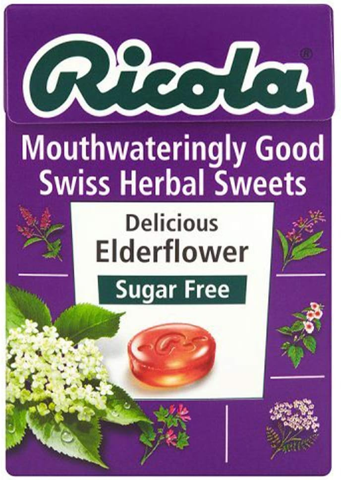 Ricola Swiss Herb Sugarfree Candy Elderflowers 45gm