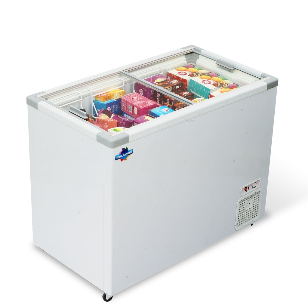 Rockwell Sfr 350 Gt - Glass Top Freezer 346 Litres | SFR 350 GT | Sliding