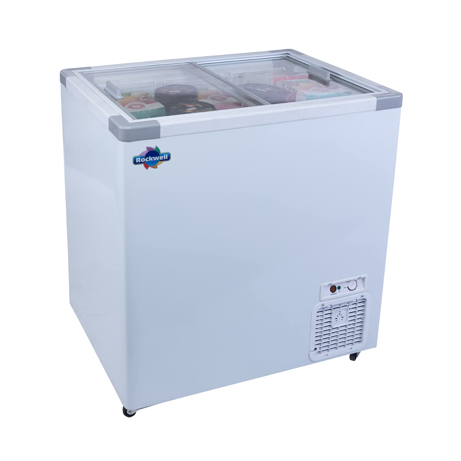 Rockwell Sfr 250 Gt - Glass Top Freezer 236 Litres | SFR 250 GT | Sliding