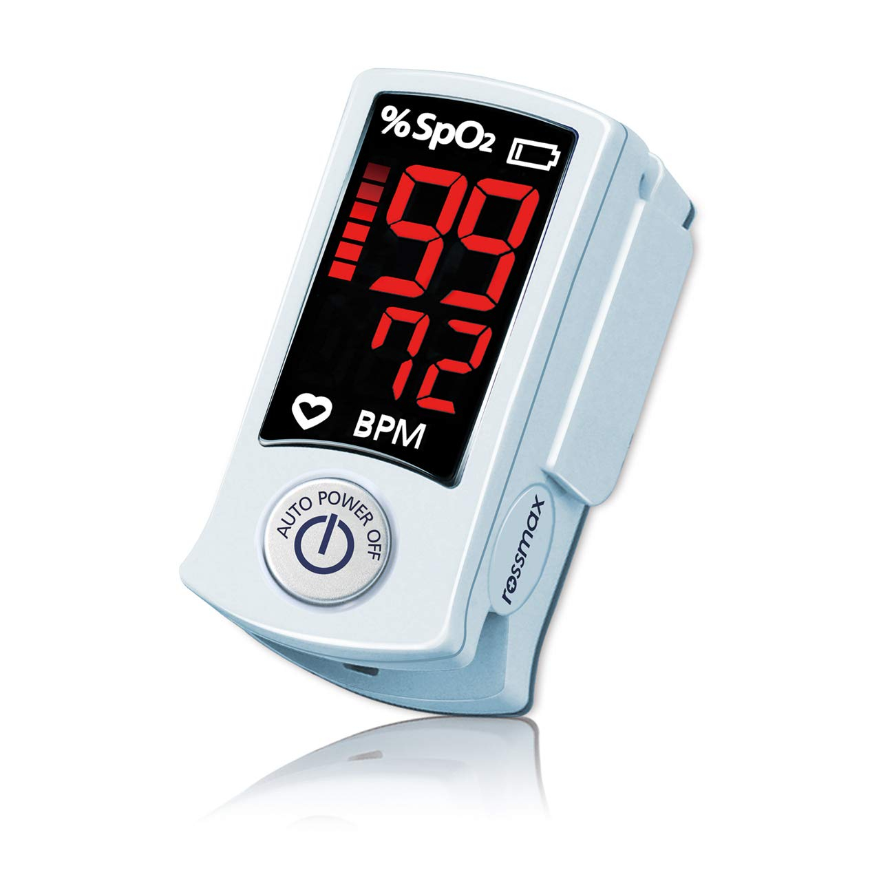 Rossmax Sb100 Fingertip Pulse Oximeter With Pulse Rate Strength Indicator, Sp02 And Pulse Rate Black-red (Black)