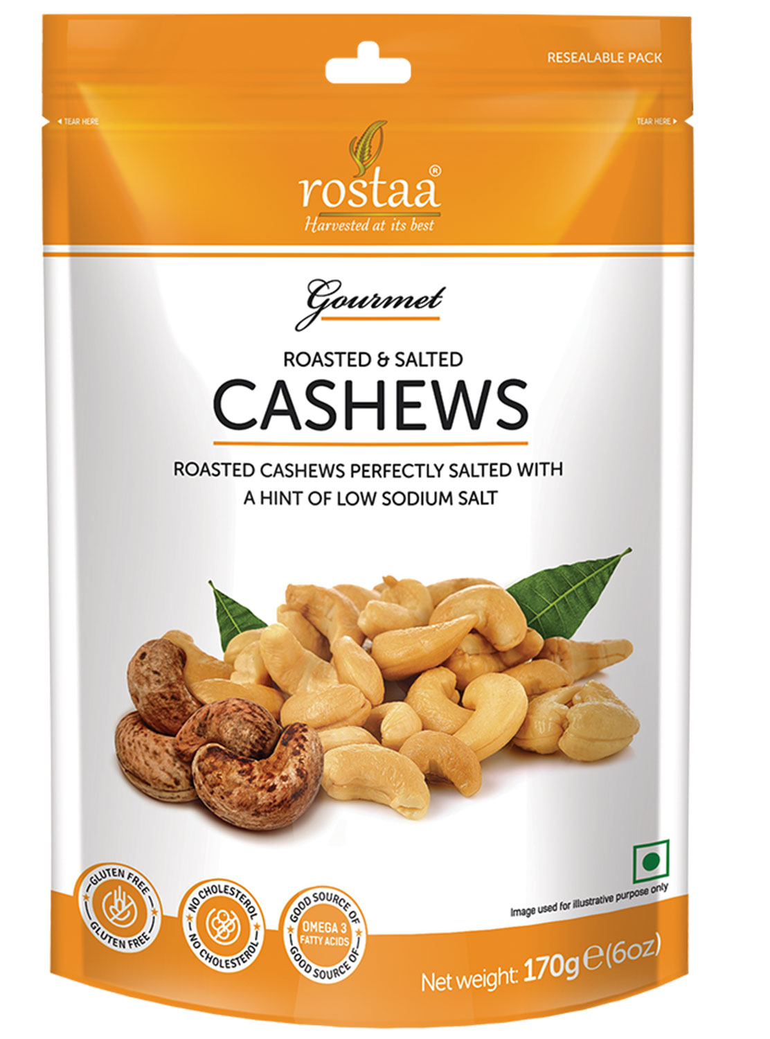 ROSTAA Cashews Roasted & Salted 170gm