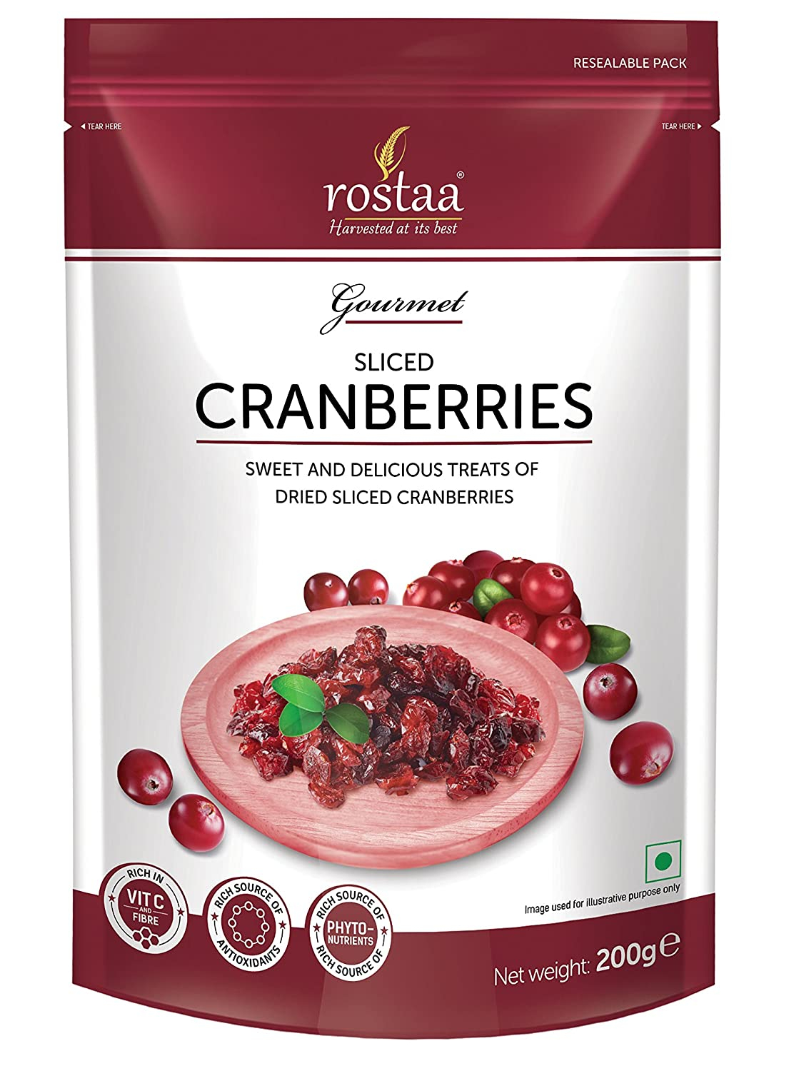 ROSTAA Cranberries Whole 200gm