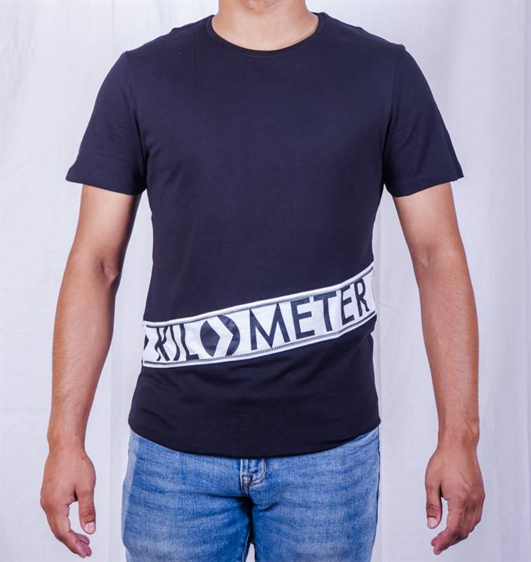 Kilometer Round Neck T Shirt KM1936 Black S