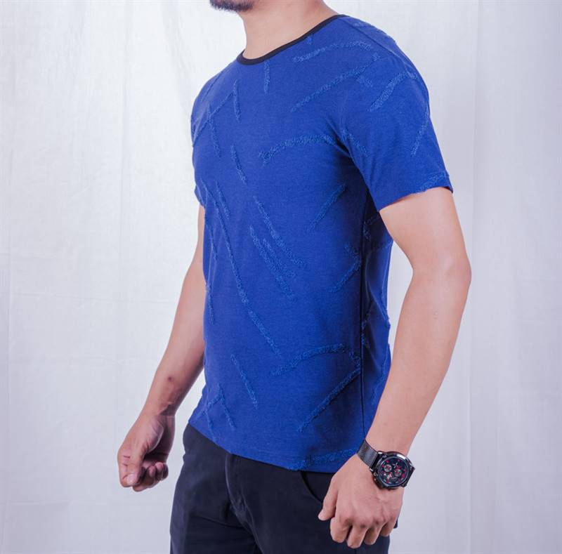 Kilometer Round Neck T Shirt MT 001 Blue M