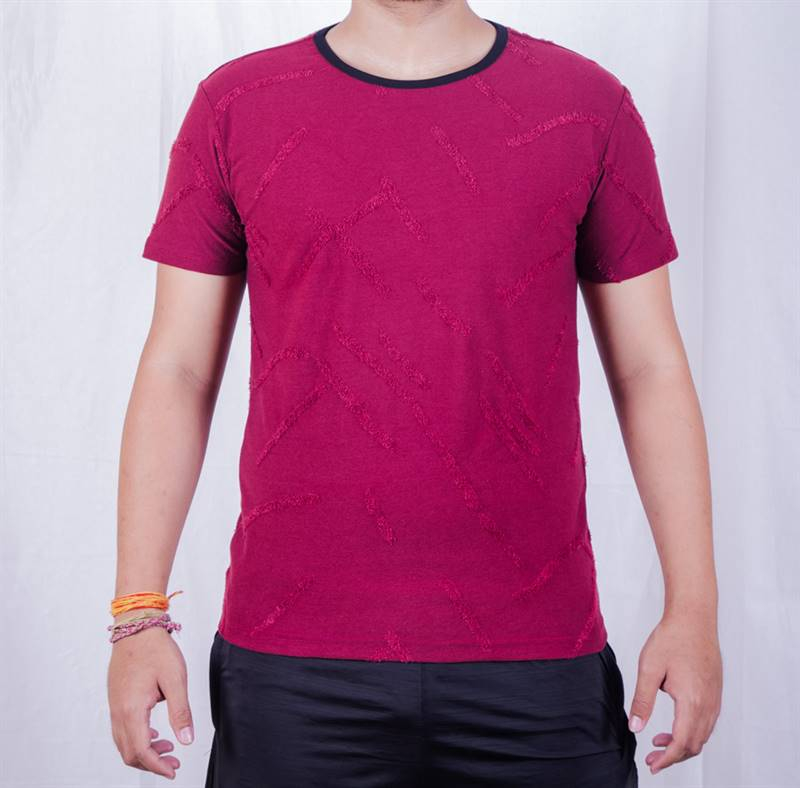 Kilometer Round Neck T Shirt MT 001 Red XL