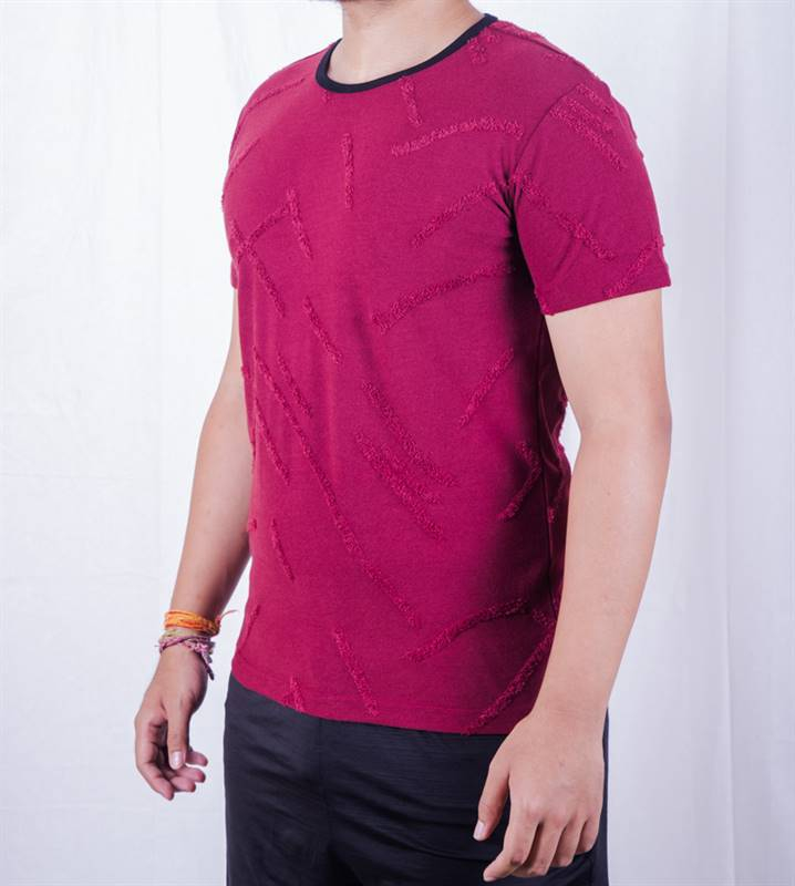 Kilometer Round Neck T Shirt MT 001 Red 2XL