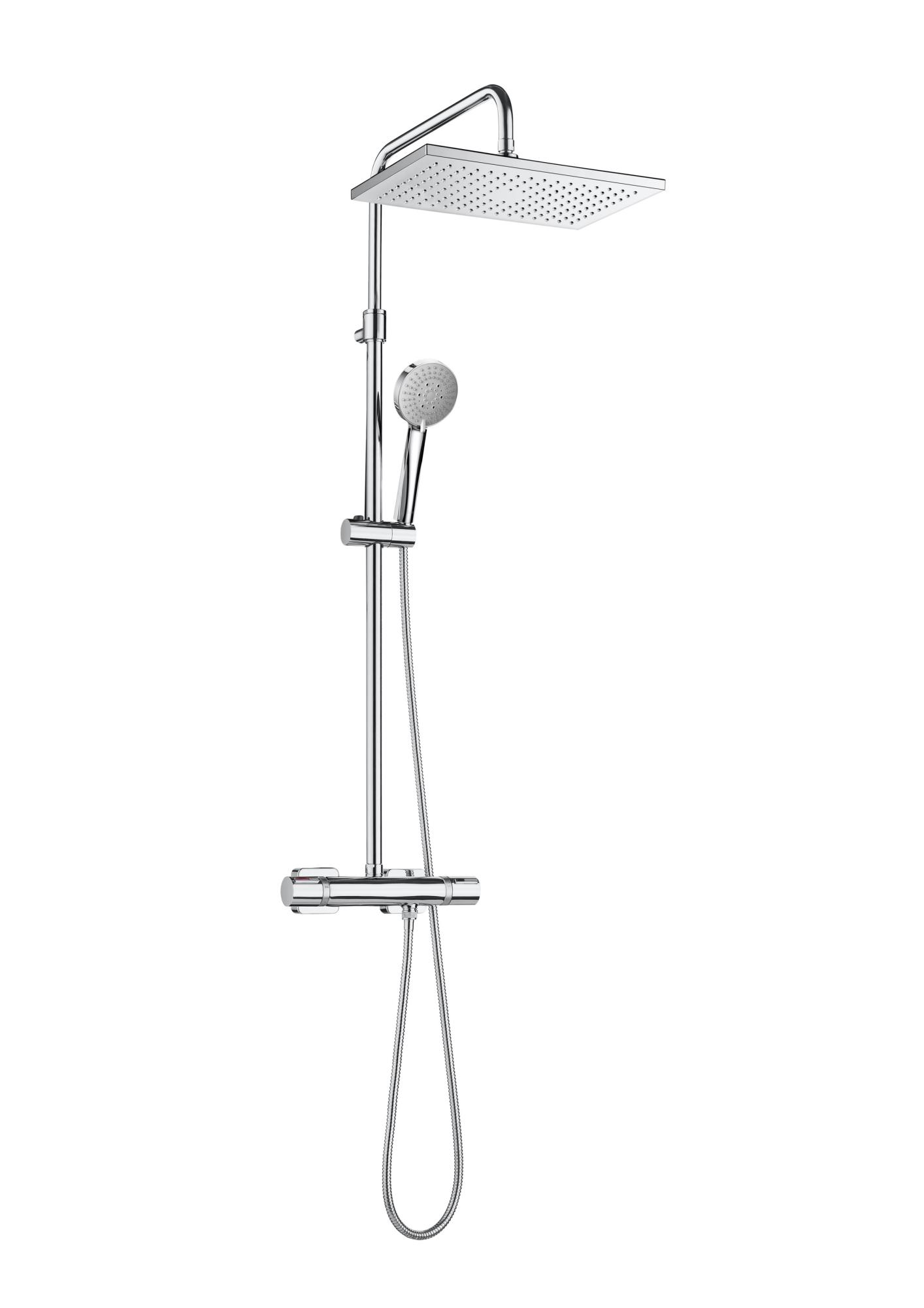 Roca RP5A2080C00 EVEN Rectangle - Thermostatic shower column with shelf