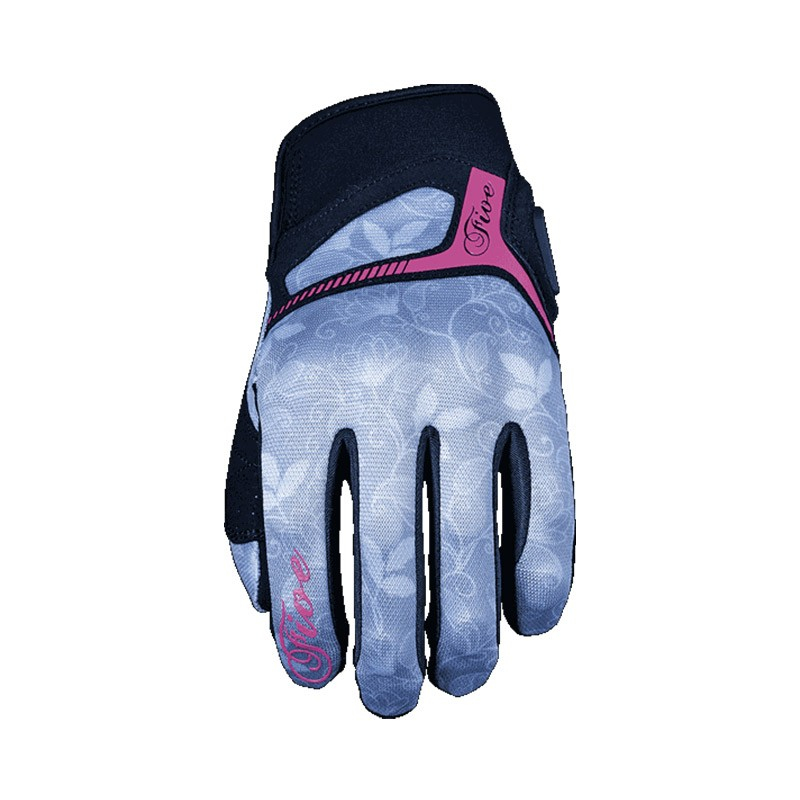 FIVE RS3 Replica Grey Fluo Pink Women Gloves with Knuckle Protection for Motorcycle/Scooter