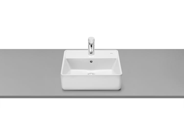 Roca RS3270MM000 Alter Square Wb Over countertop vitreous china basin with taphole