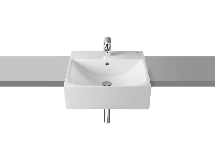 Roca RS32711S000 Diverta Semi-recessed vitreous china basin