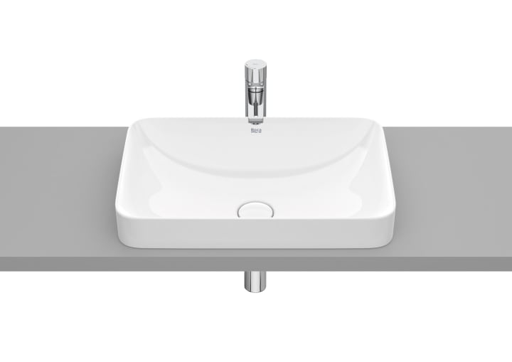 Roca RS327504000 Inspira SQUARE - In countertop FINECERAMIC® basin, white