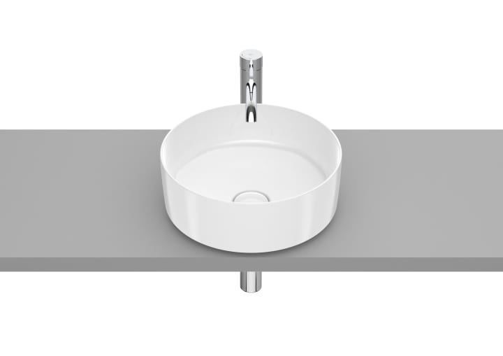 Roca RS327523000 Inspira ROUND Over countertop FINECERAMIC basin