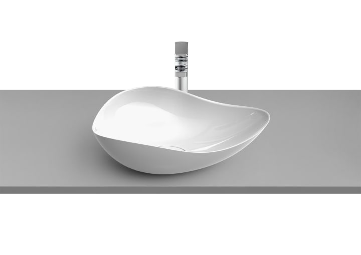 Roca RS327A13000 Ohtake Overcountertop FINECERAMIC Wash Basin ,Shiny White