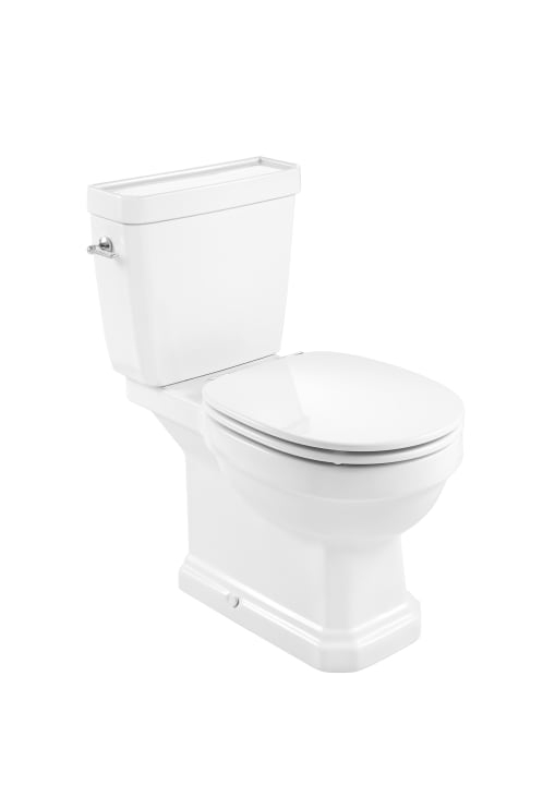 Roca RS3420A7000 Carmen Vitreous china close-coupled Rimless WC with dual outlet