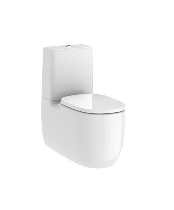 Roca RS3420B9000 Beyond Back to wall vitreous china close-coupled Rimless WC with dual outlet