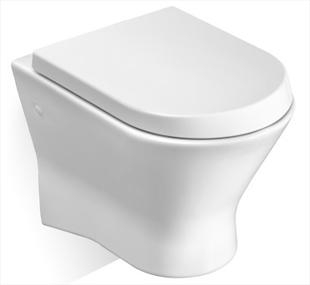 Roca RS346640460 Nexo Vitreous china Rimless wall-hung WC with Horizontal Outlet