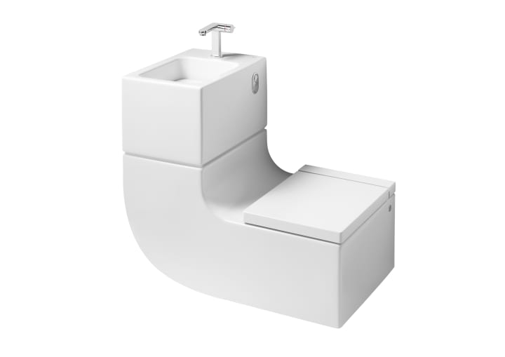 Roca RS893020001 W+W Wall-hung vitreous china WC and basin