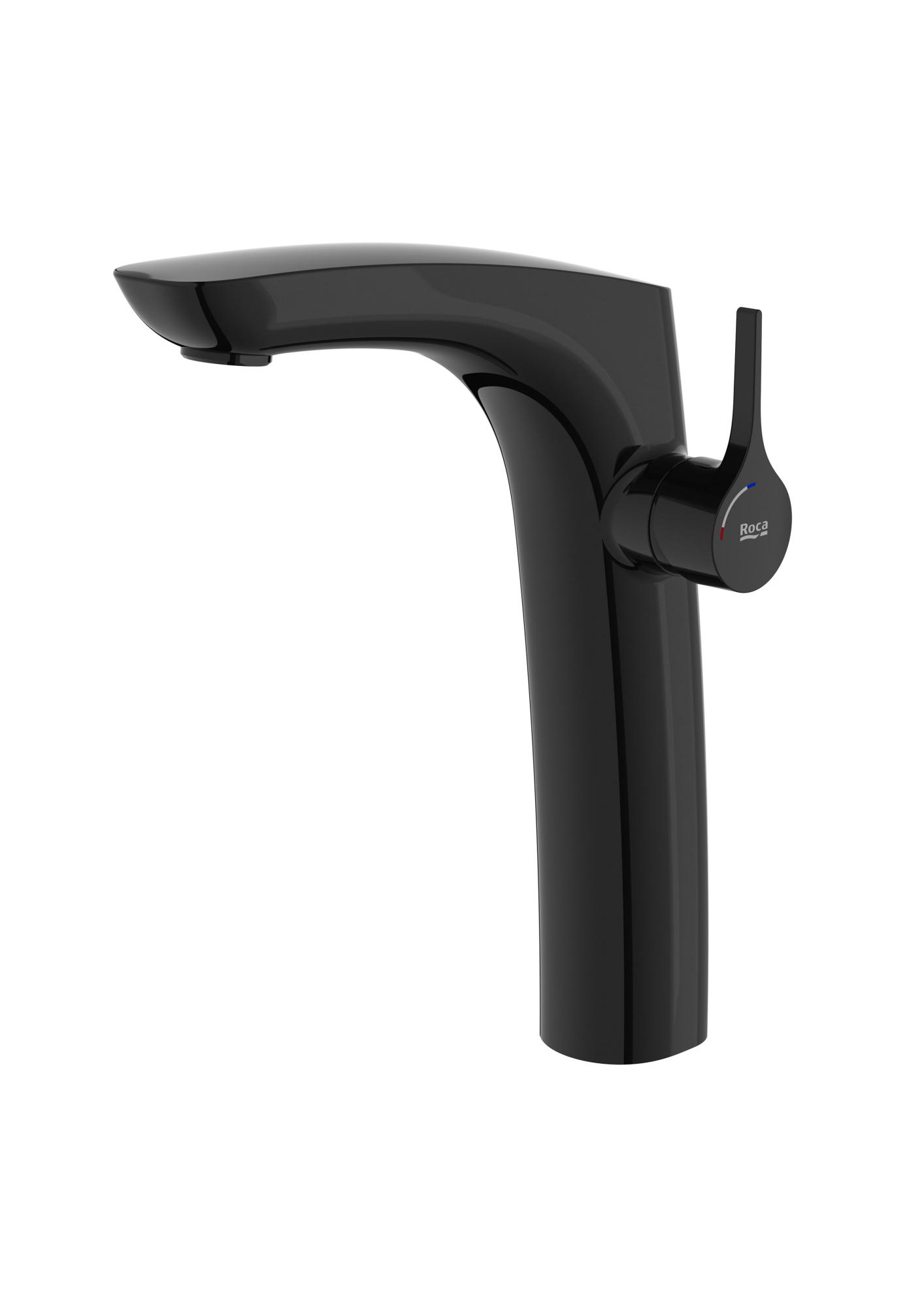 Roca RT5A3C3ACN0 Insignia Smooth Body High Neck Basin Mixer Titanium Black