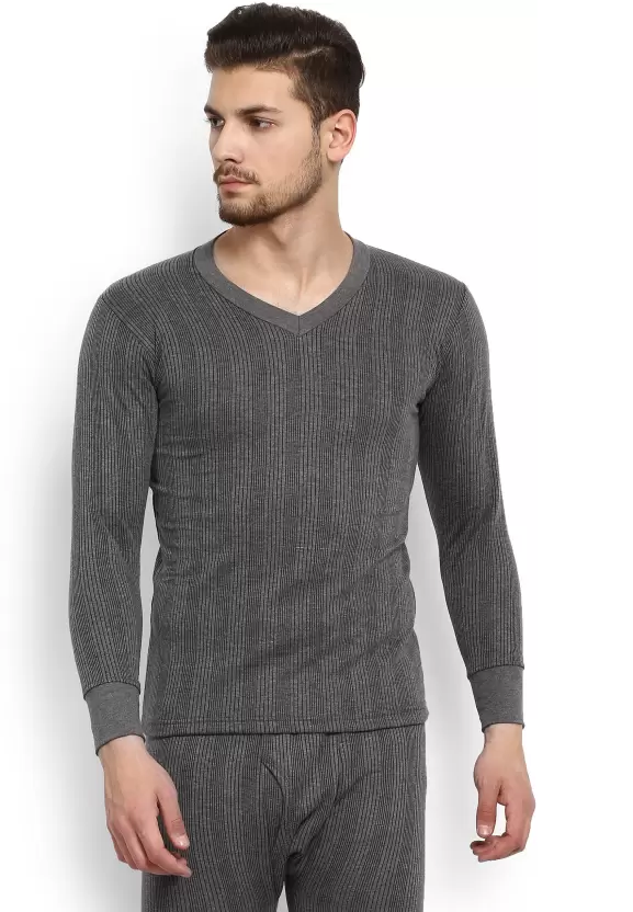 Rupa Torrido 7001 V Neck Grey Thermal Vest For Men - 80 CM